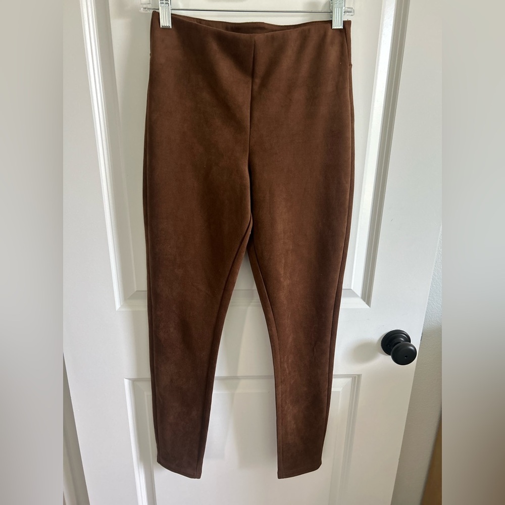 BBJ Los Angeles Brown Suede Leggings / Pants